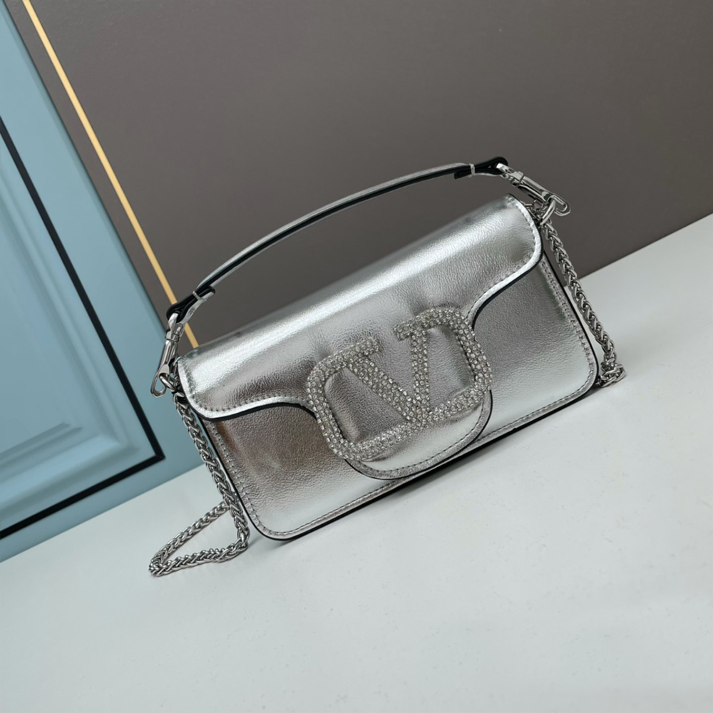 VALENTINO GARAVANI LOCò MICRO BAG WITH CHAIN AND JEWEL LOGO - Image 8