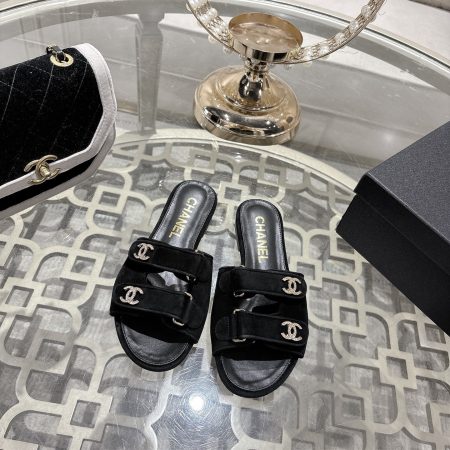CHANEL CC Spring Flat Sandals - Image 6