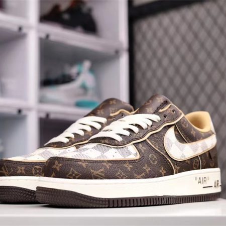 Nike Air Force 1 Low LV Monogram Brown Damier Azur - Image 13