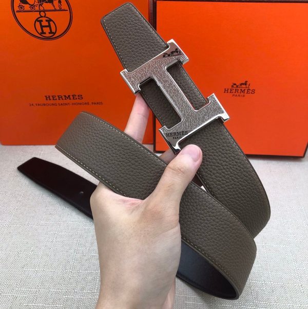 Hermes H Belt Buckle & Reversible Brown For Women, Women Belt 380MM