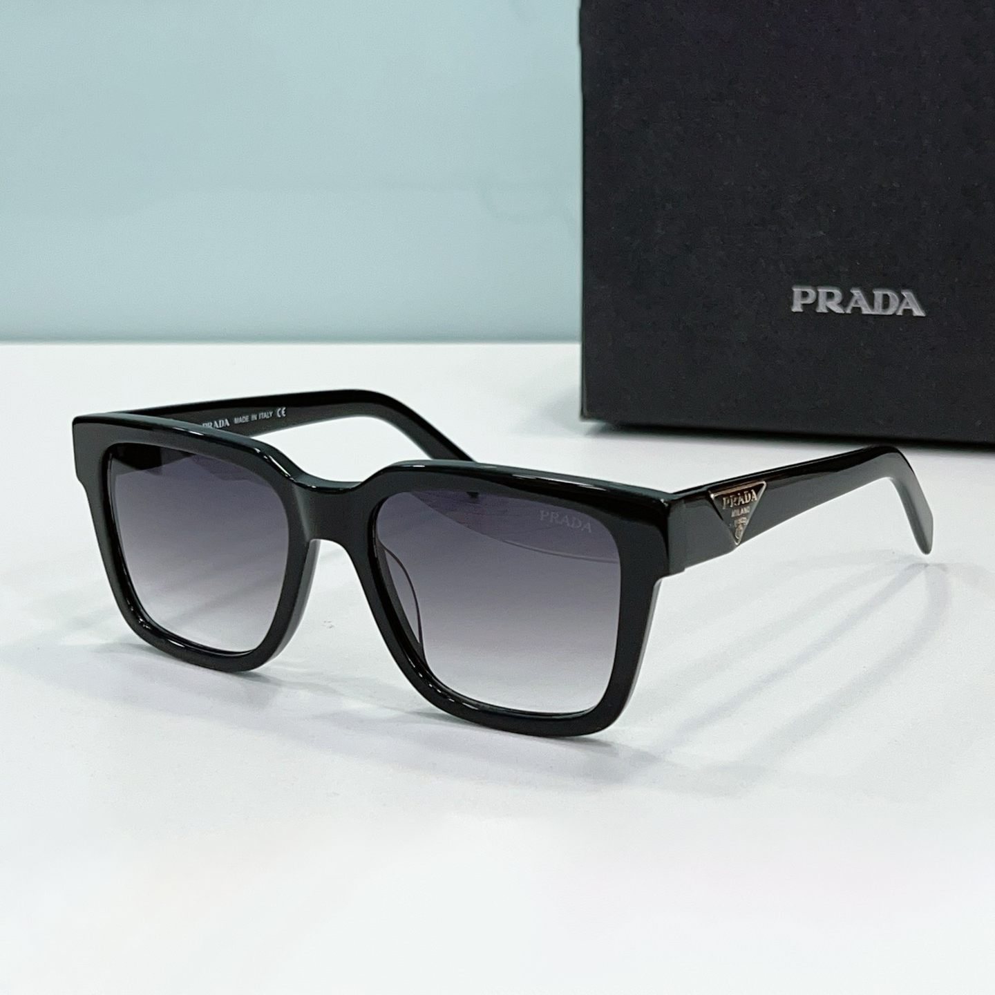 Prada  Mirror leg Stereoscopic Sign  sunglasses Top quality - Image 2