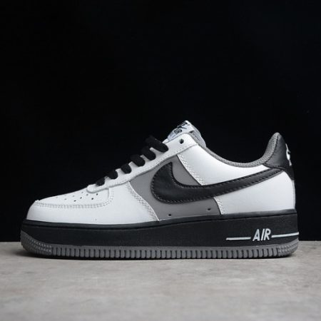 Nike Air Force 1 Low White Dark Grey Black Shoes 553689-609 - Image 2