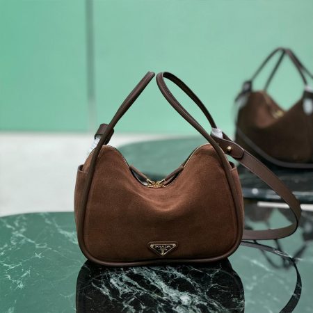 Prada Darling Suede Handbag 10A quality 1BE078 - Image 2