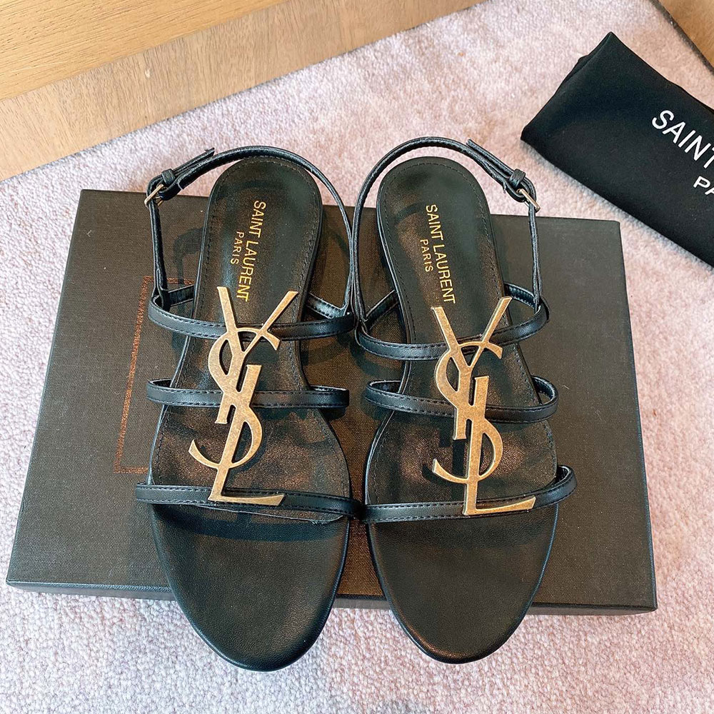 Saint Laurent YSL Open-toe Fashion Goes With Everything Slide Sandal - Image 2