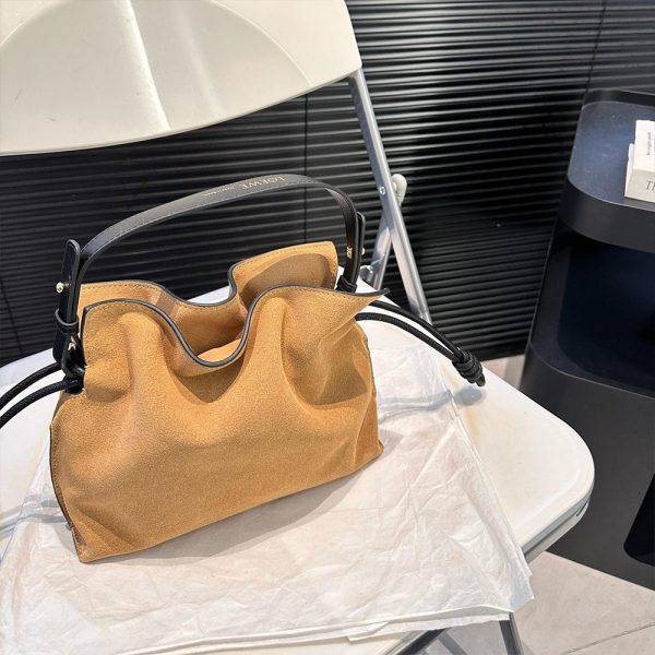 LOEWE Suede Anagram handbag