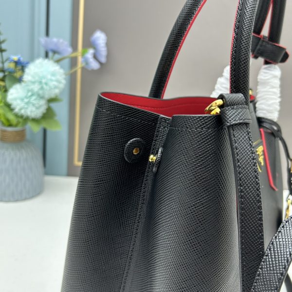 Prada Saffiano Double Medium Handle Bag
