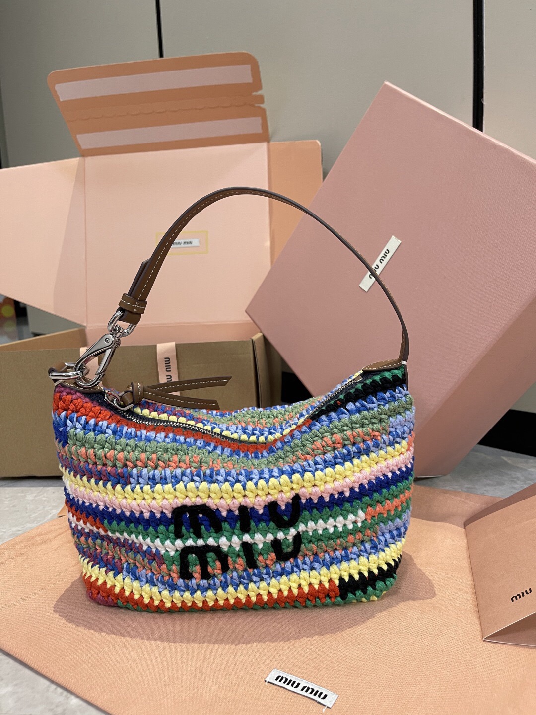 Miu Miu Crochet Pouch 10A - Image 1