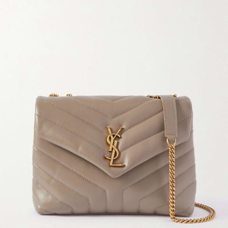 SAINT LAURENT Loulou small quilted leather shoulder bag black