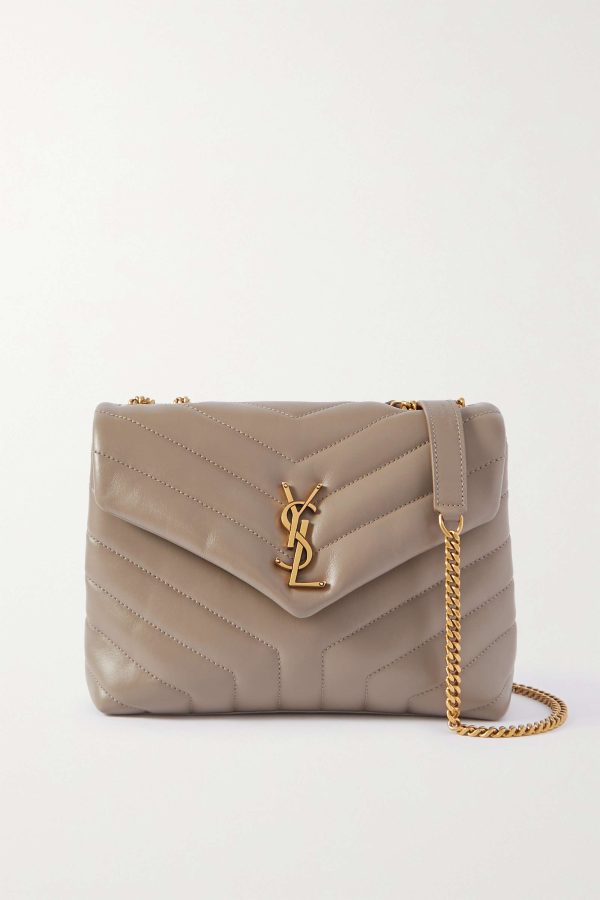 SAINT LAURENT Loulou small quilted leather shoulder bag black