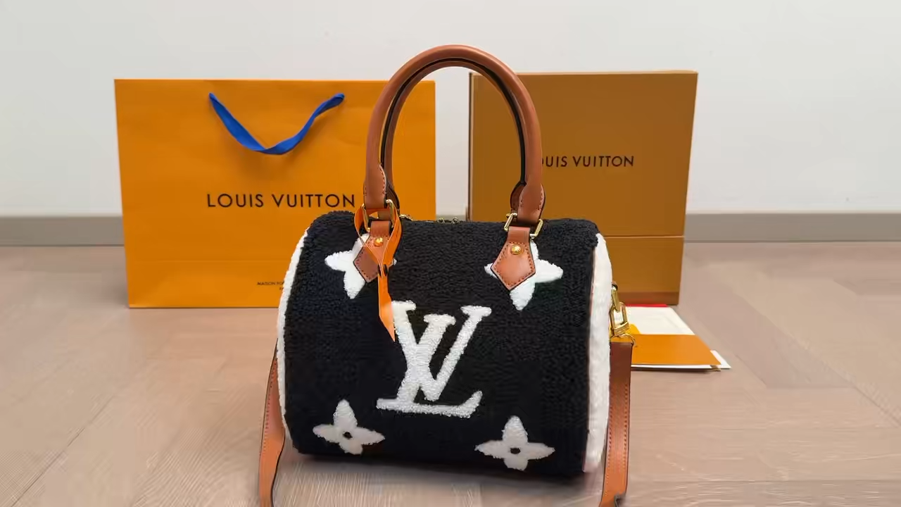 LV Shearling Pillow Bag - Image 1