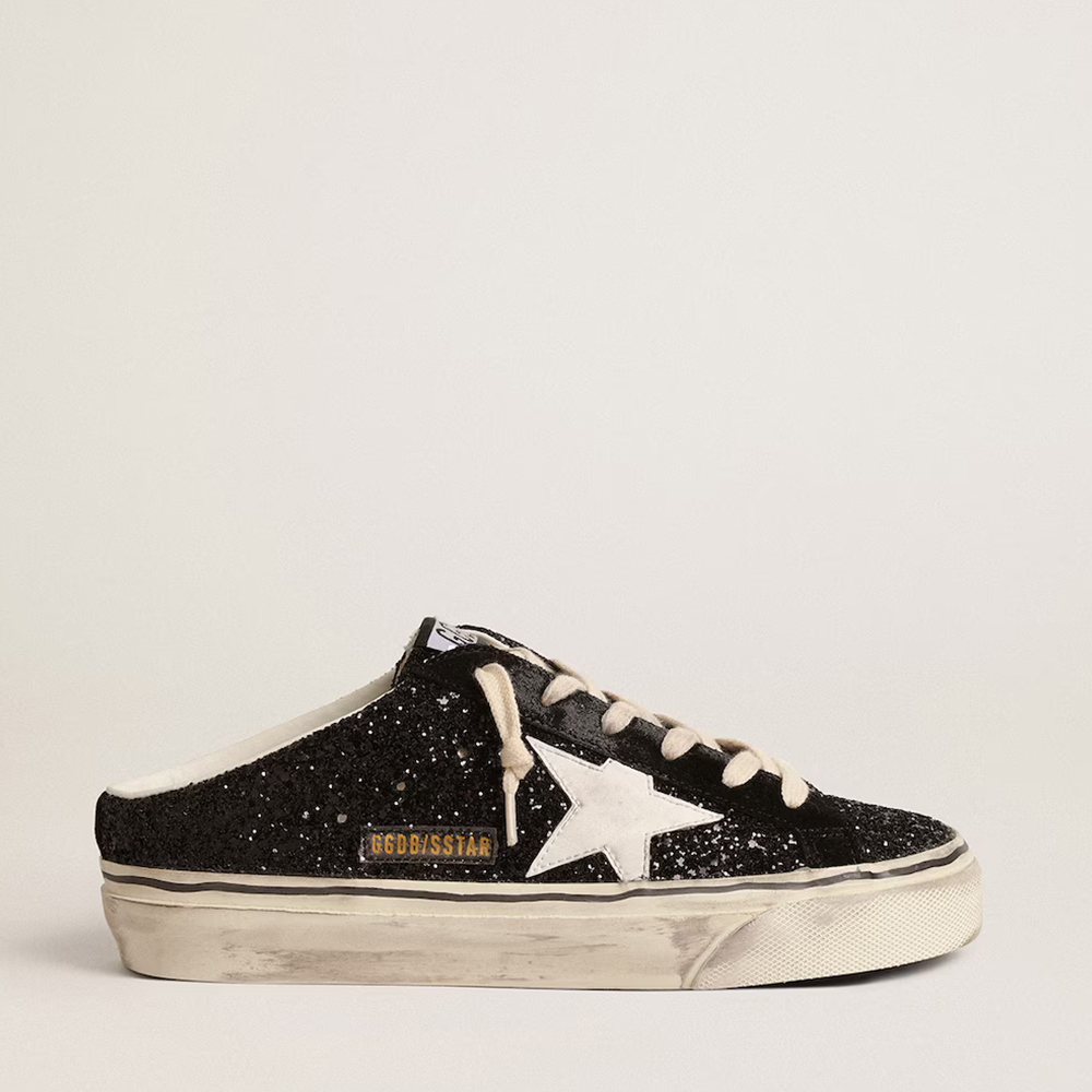 Golden Goose Superstar Sabots Leather with Suede Star Patterns - Image 2