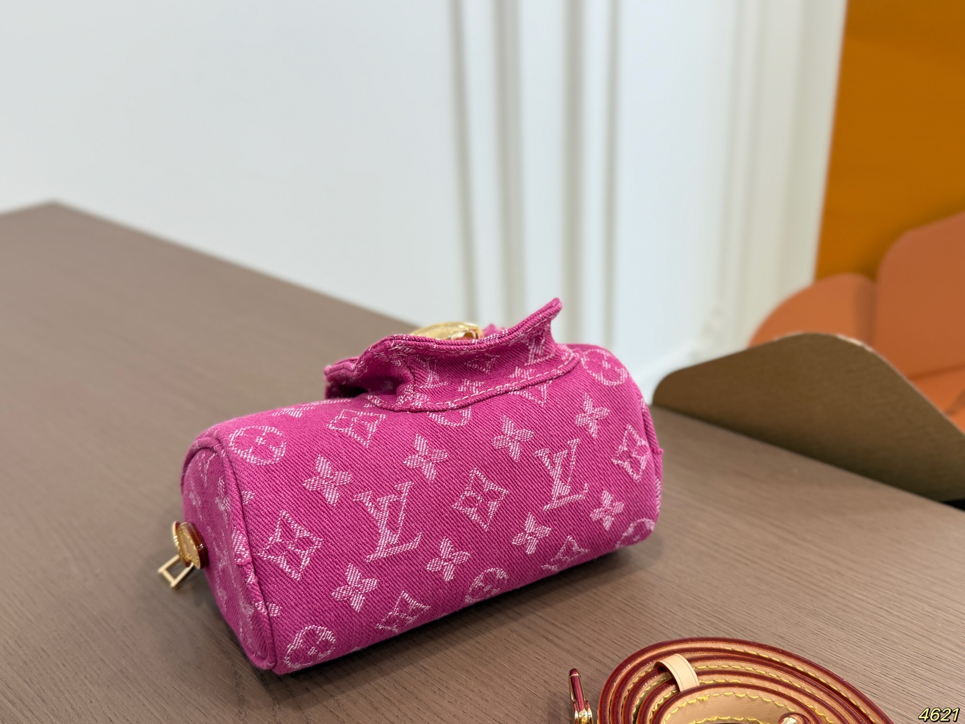 LV Denim “ Little Gold Shield” Pillow Case - Image 6