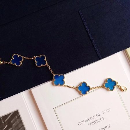 Van Cleef&Arpels VCA alhambra Bracelet Blue agate - Image 4