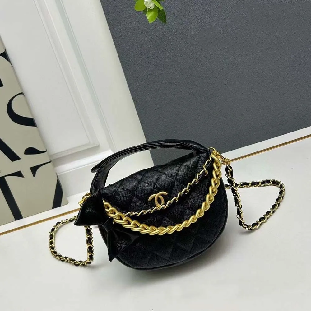 Chanel Pouch on Gold Chain - Image 2