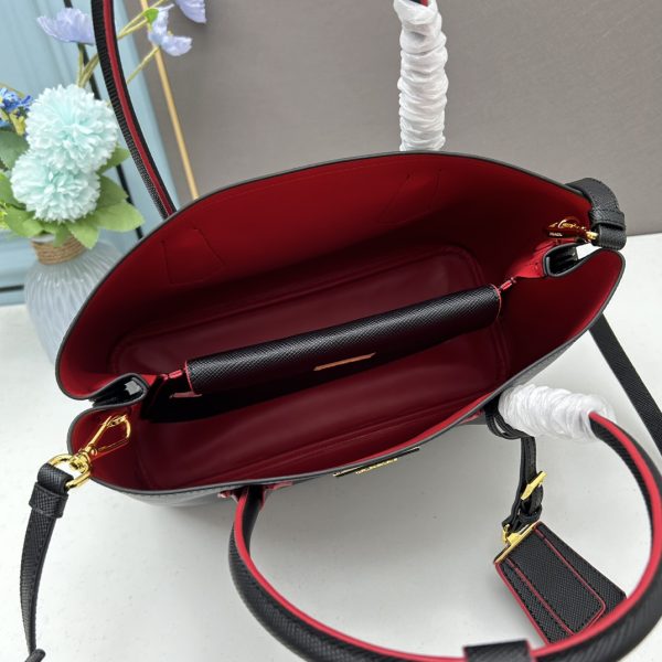 Prada Saffiano Double Medium Handle Bag
