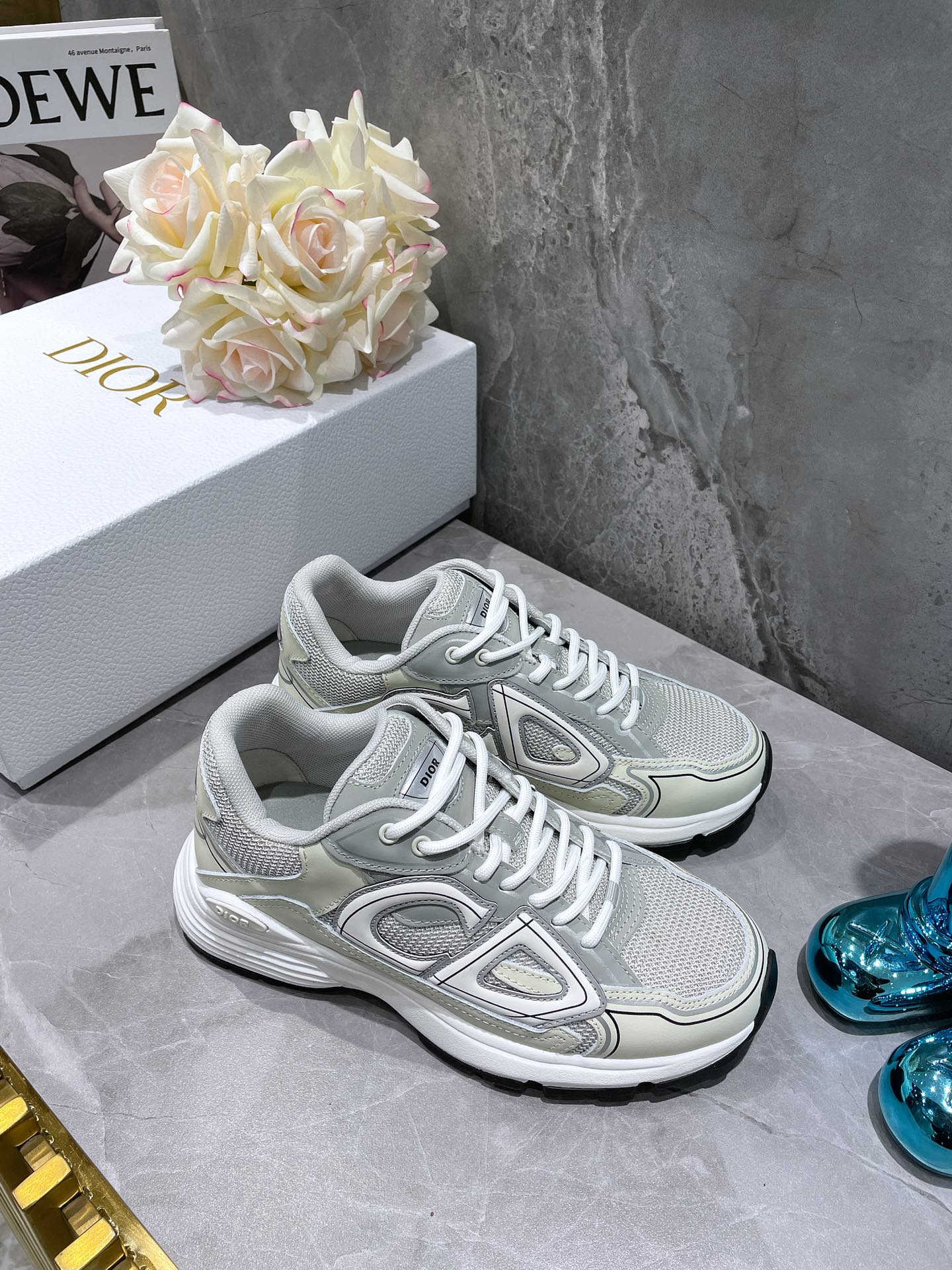 Dior B30 Dad Sneakers Gray (AA Normal Quality Version) - Image 4