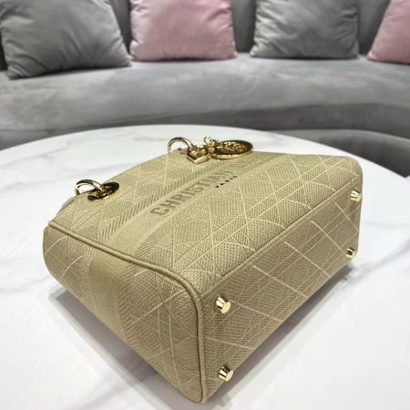 Dior Medium LADY Bag Cannage Embroidery - Image 9