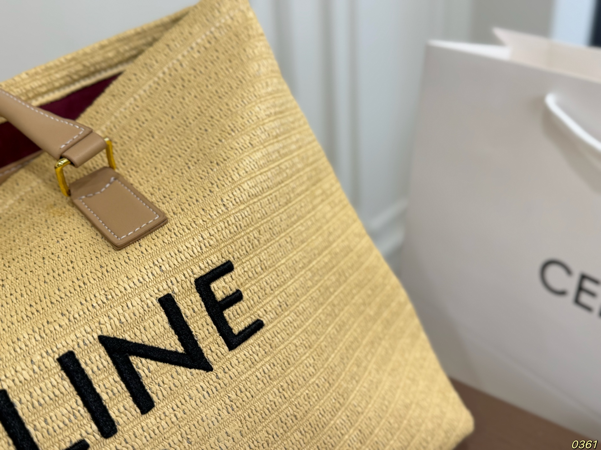 Céline Straw Tote Bag - Image 6