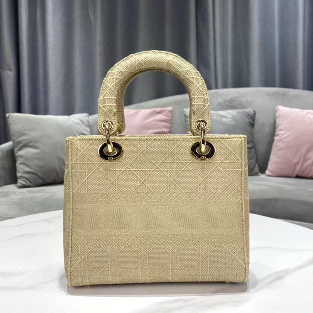 Dior Medium LADY Bag Cannage Embroidery - Image 6