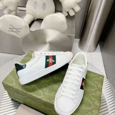 Gucci Ace Sneaker White Leather With Bee - Image 3