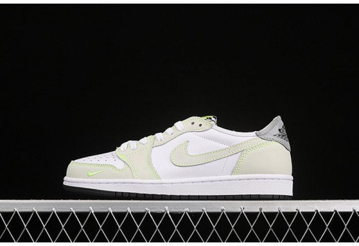 Jordan 1 Retro Low White Ghost Green Black DM7837-10R - Image 1