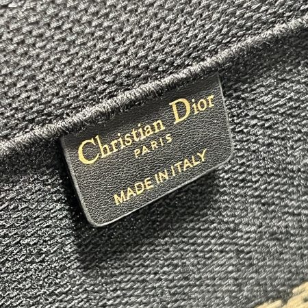 Dior Book Tote Large Black and White Ornamental Cornely-Effect Embroidery - Image 9