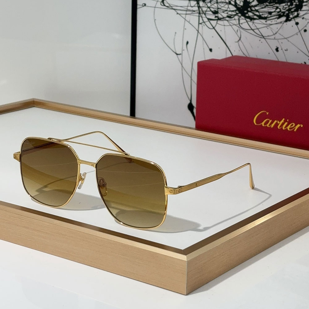 Cartier Slim Metal Frame Sunglasses Top Quality - Image 3