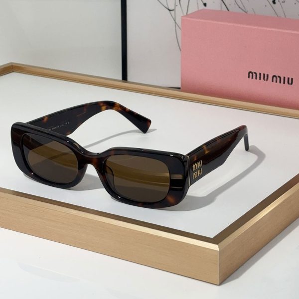 MIU MIU  Mirror leg Logo Cat eye Sunglasses Top quality