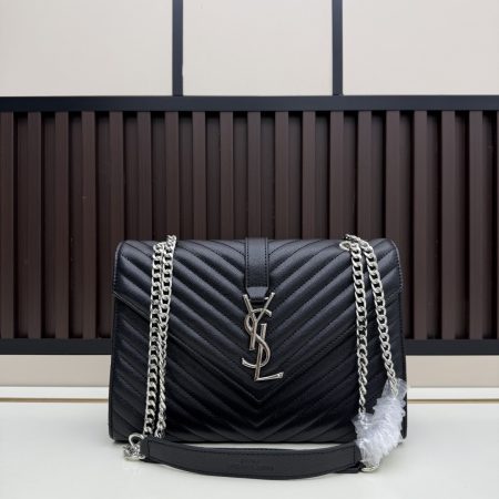YSL Caviar Black Quilted Handbag - Image 6