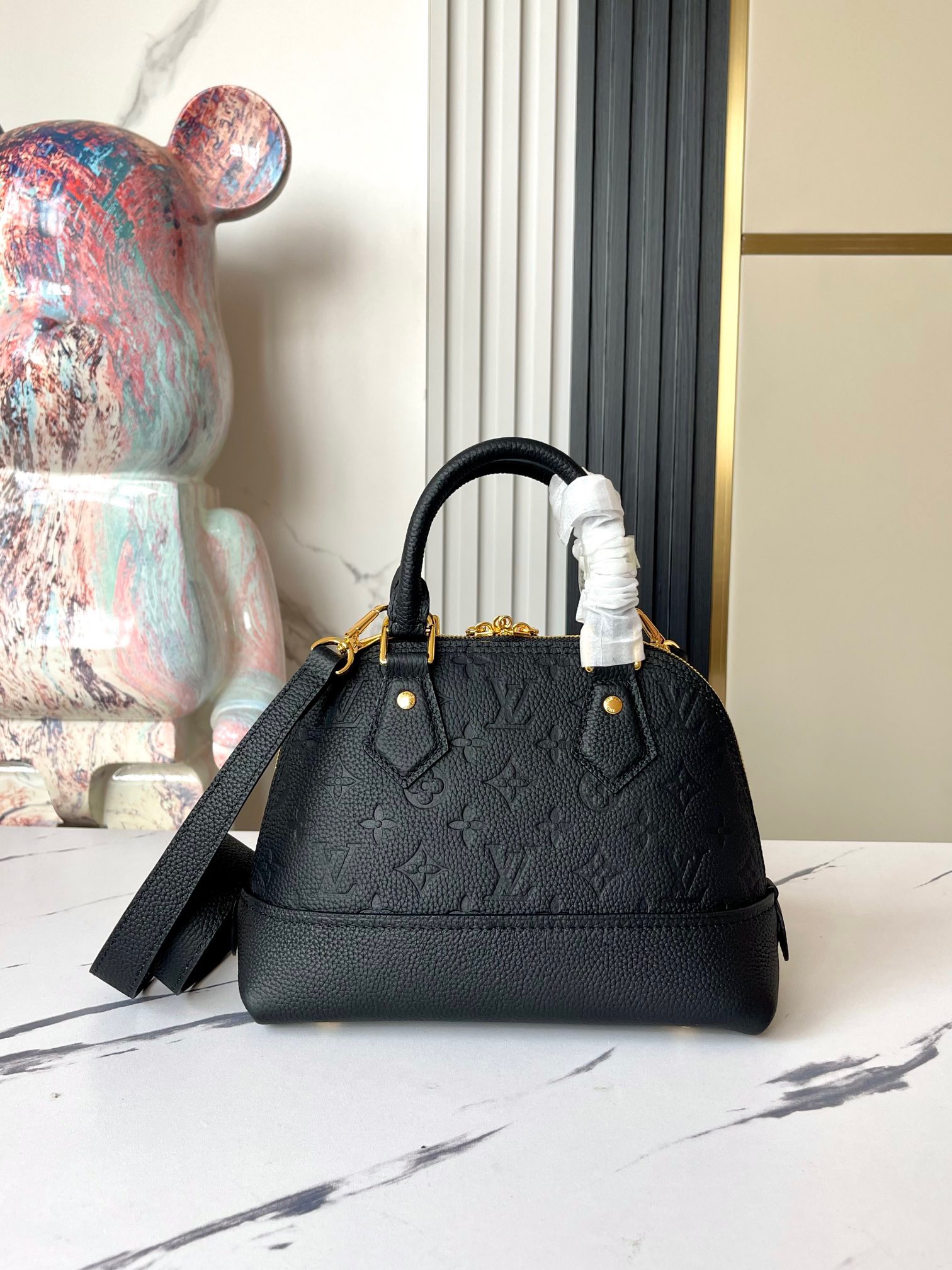 LV Alma BB 2way bag Monogram Empreinte Leather - Image 4