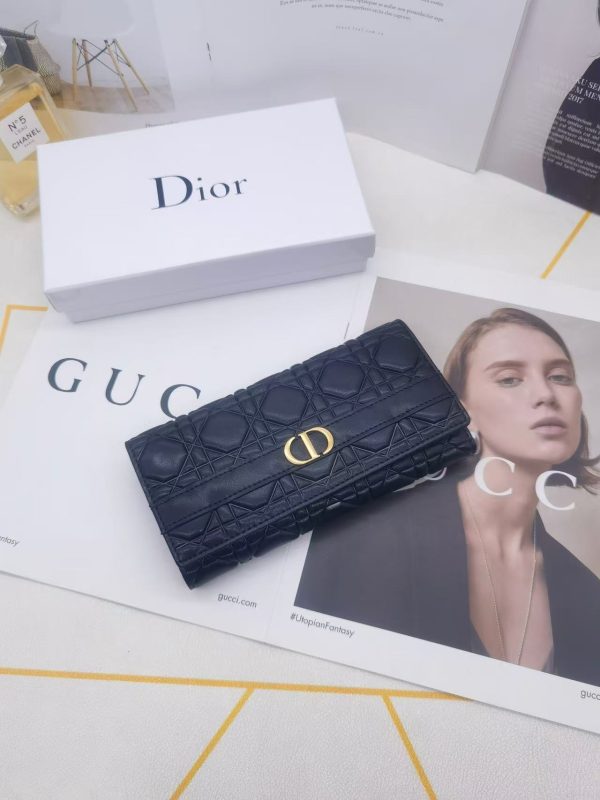 Dior Quilted Leather Long Wallet