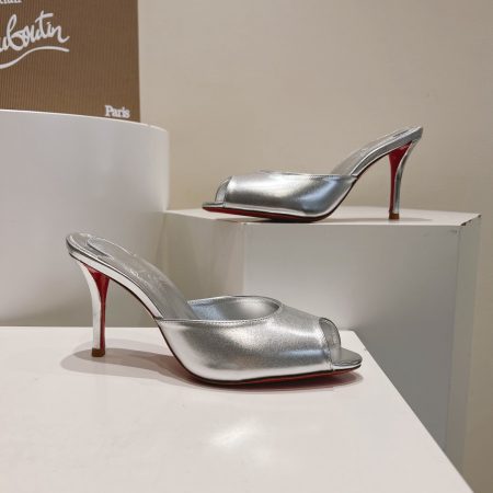 Christian Louboutin Me Dolly Silver Mules - Image 7