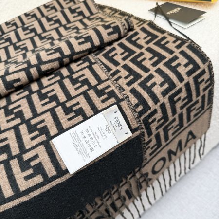 Fendi Wool Jacquard Unisex Scarf - Image 4
