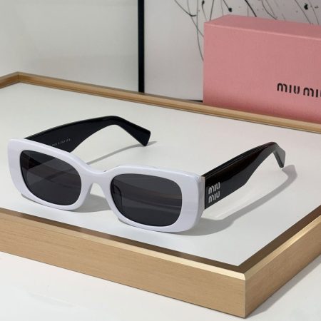 MIU MIU  Mirror leg Logo Cat eye Sunglasses Top quality - Image 1