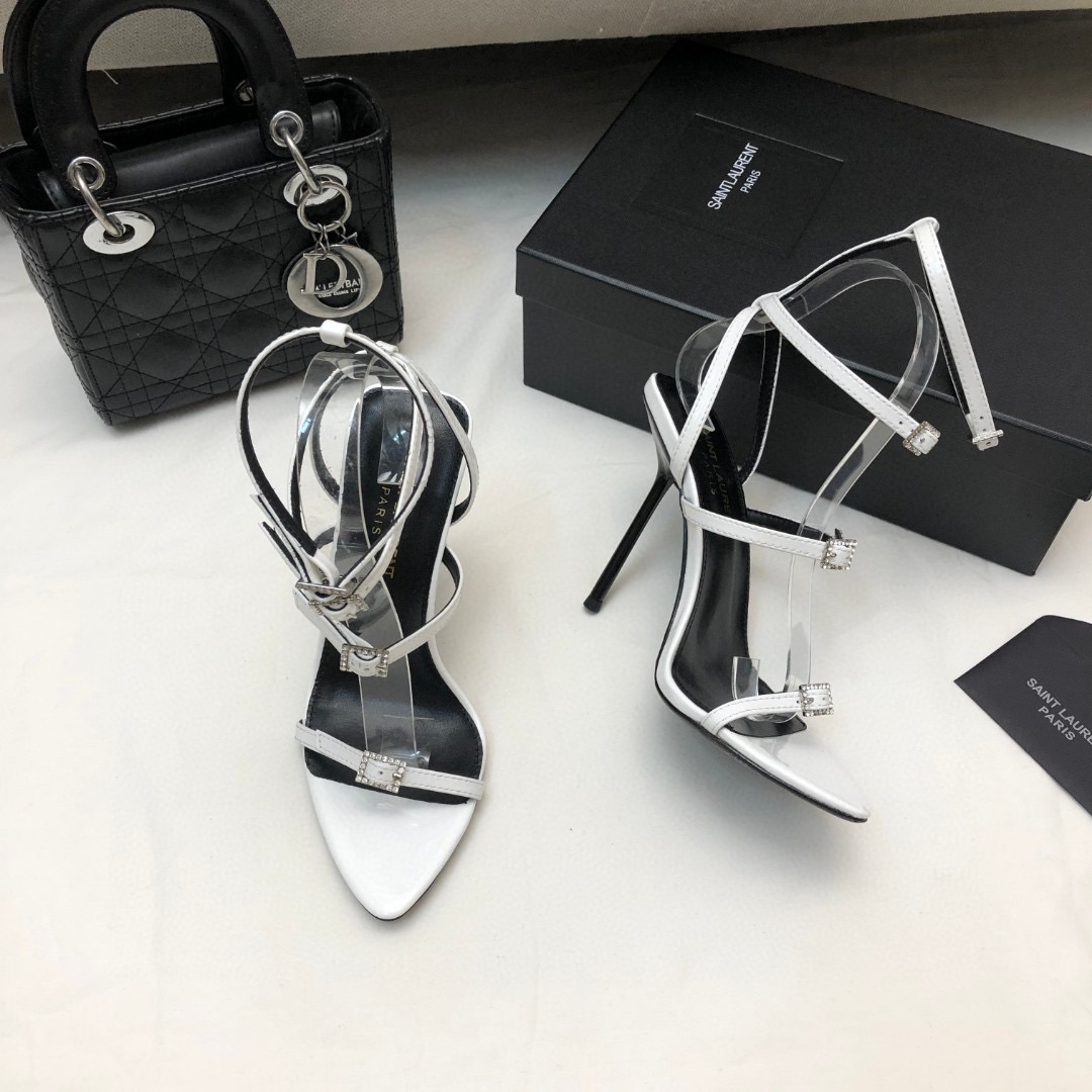 YSL 10.5CM Strap & Buckle Slide Heels - Image 2