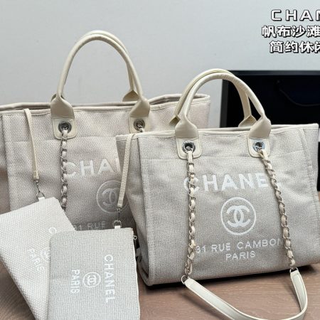 Chanel Canvas Beach Bag - Image 10