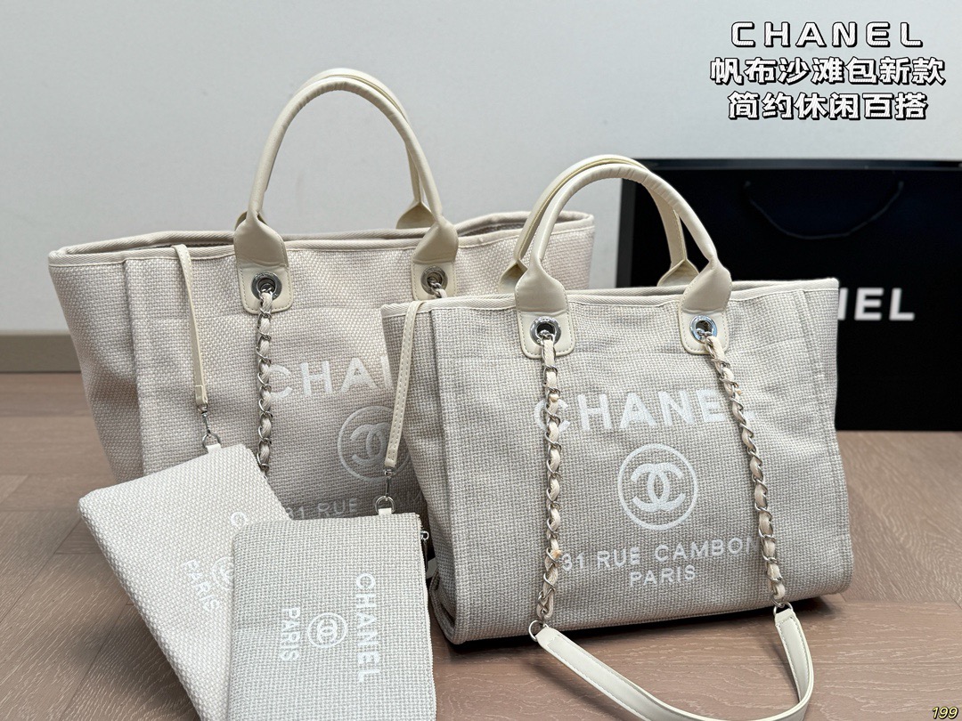 Chanel Canvas Beach Bag - Image 10