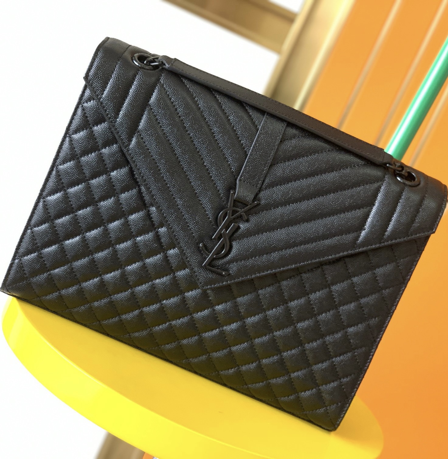 SAINT LAURENT YSL Envelope Shouder Bag Large - Image 7