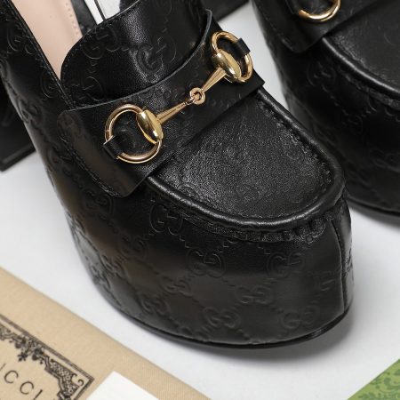 Gucci Horsebit Loafer 135MM Platform Slingback Pumps - Image 14