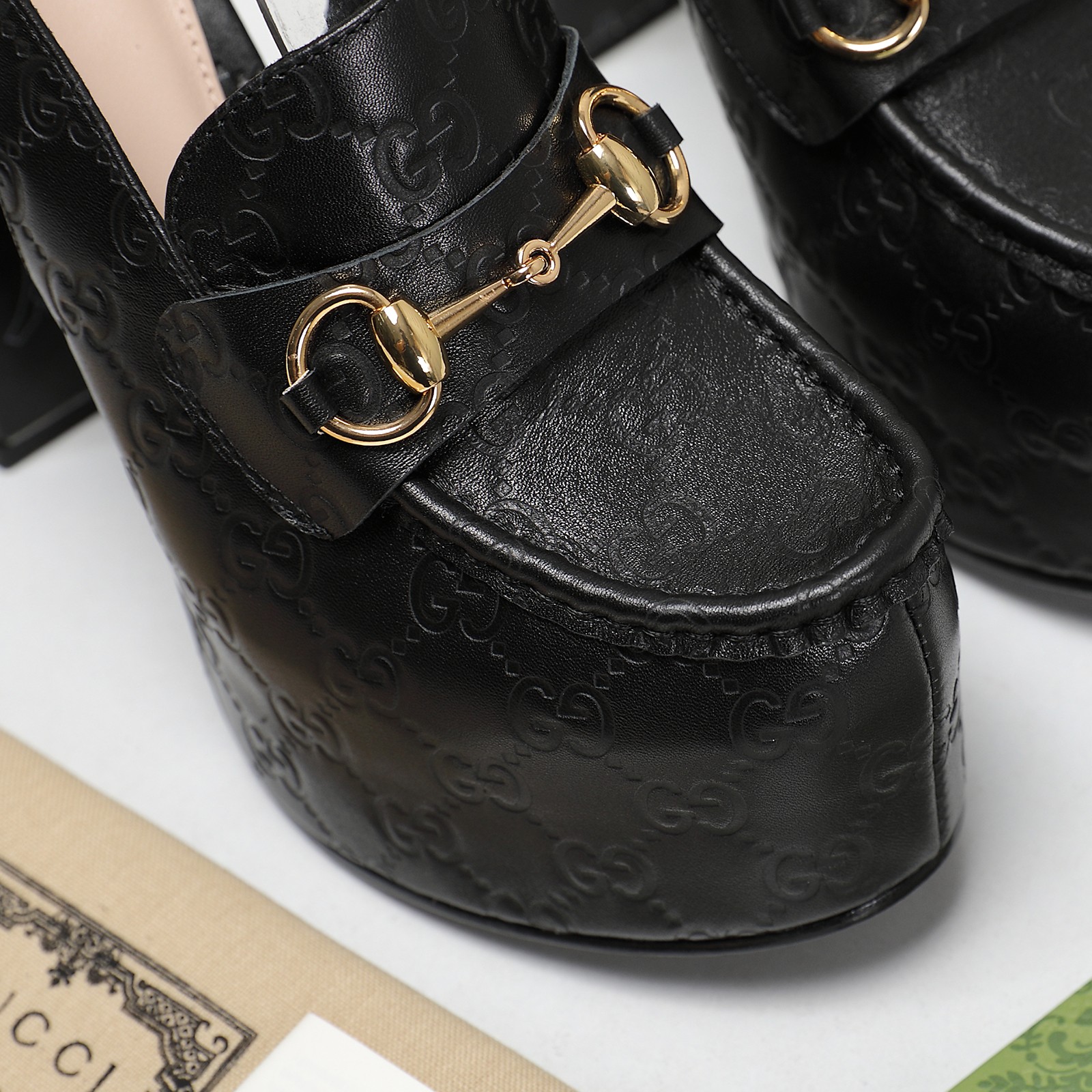 Gucci Horsebit Loafer 135MM Platform Slingback Pumps - Image 14