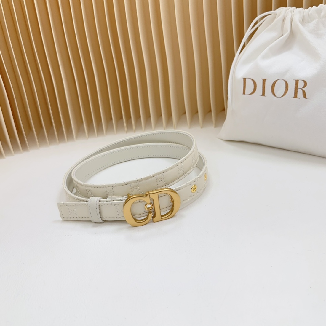 Dior double sided   with calf leather,  Women Belt 20MM - Image 7