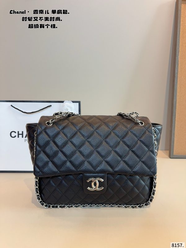 CHANEL Flap Caviar Chain Around Shoulder Bag