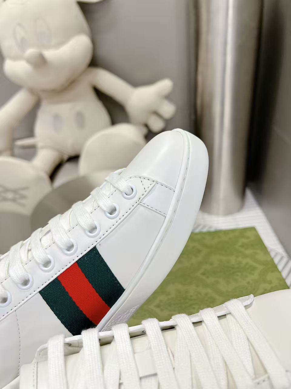 Gucci Ace Sneaker White Leather With Bee - Image 7