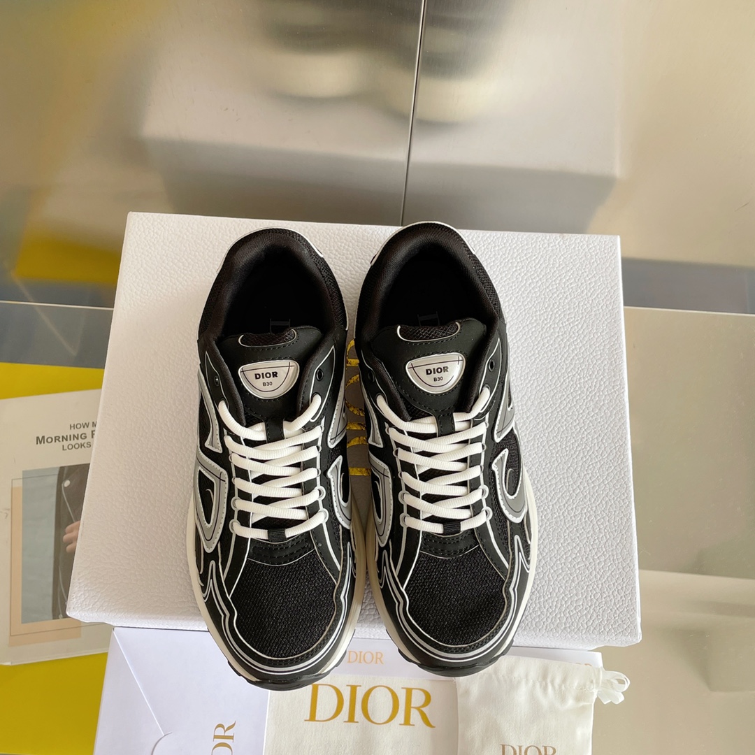 Dior B30 Dad Sneakers Black (AAA High Quality Version) - Image 4