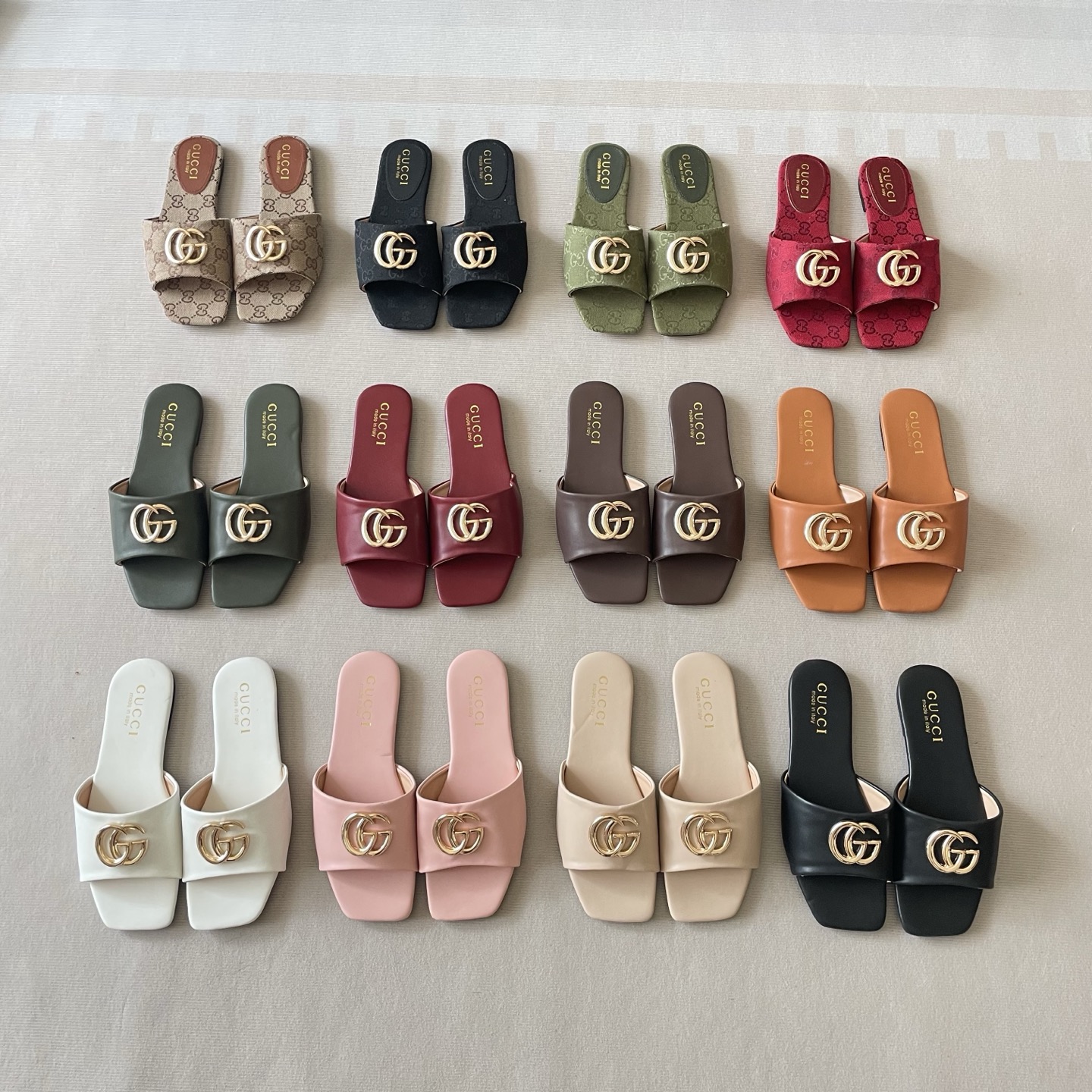 Gucci 26SS – Double G Wide-Toe Flat Sandals - Image 1