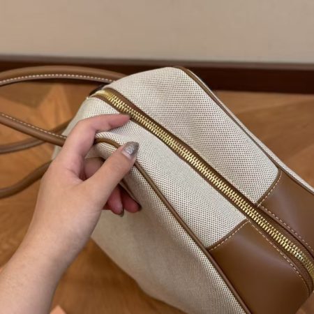 Miu Miu Beau Canvas and Leather Top Handle Bag - Image 8