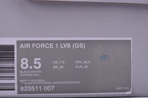 Nike Air Force 1 07 LV8 823511-007 NBA Pack Black/White Shoes 823511-007