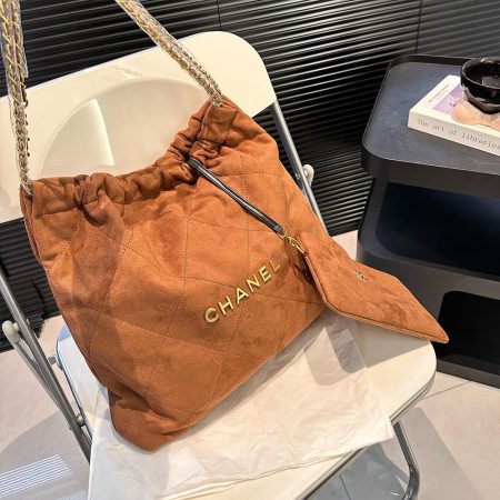 CHANEL 22bag Smal&Medium Suede Garbage HANDBAGShoulder Bag - Image 2