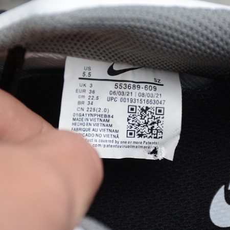 Nike Air Force 1 Low White Dark Grey Black Shoes 553689-609 - Image 14