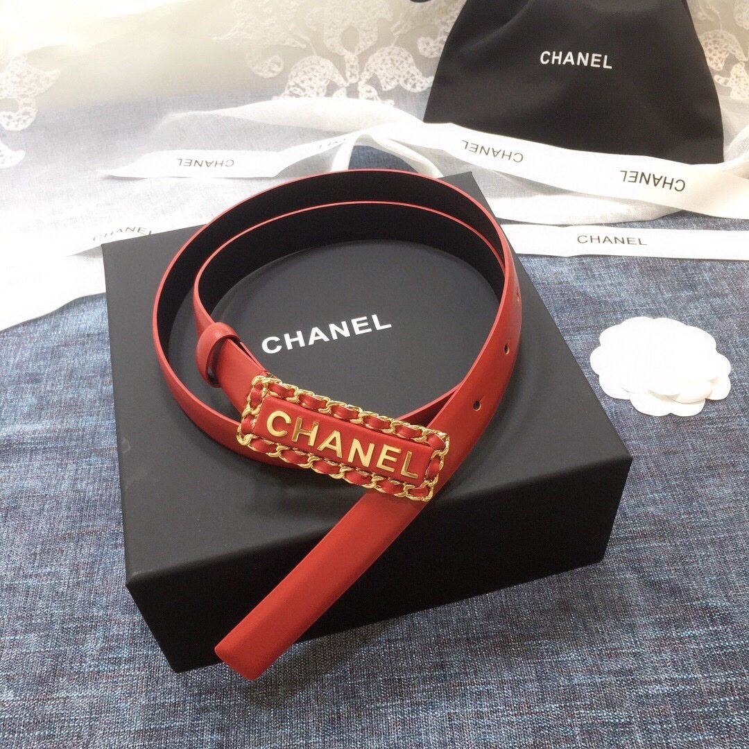 Chanel Belt With Chanel Signature Orange with Gold-Toned Hardware Women Belt 30MM - Image 2